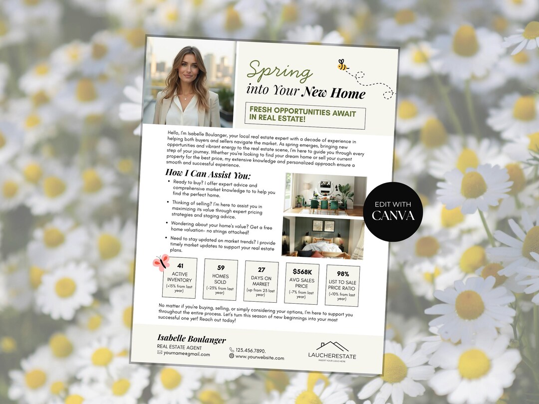 Agent Introduction Card Spring Real Estate Agent Introduction Letter, New Real Estate Agent ...