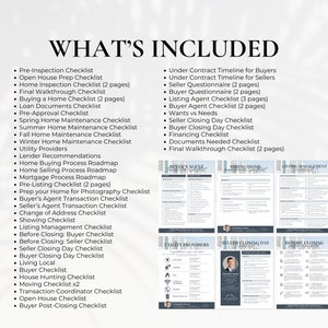 Real Estate Agent Checklist Bundle, Property Listing Checklist, Home ...