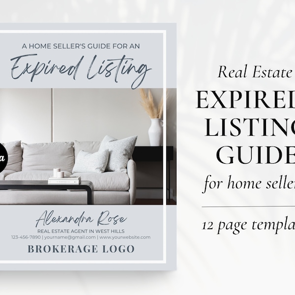 Expired Real Estate Guide, Expired Packet, Expired Listing Card, Home Sellers Guide, Realtor Guide, Real Estate Template, Realtor Marketing