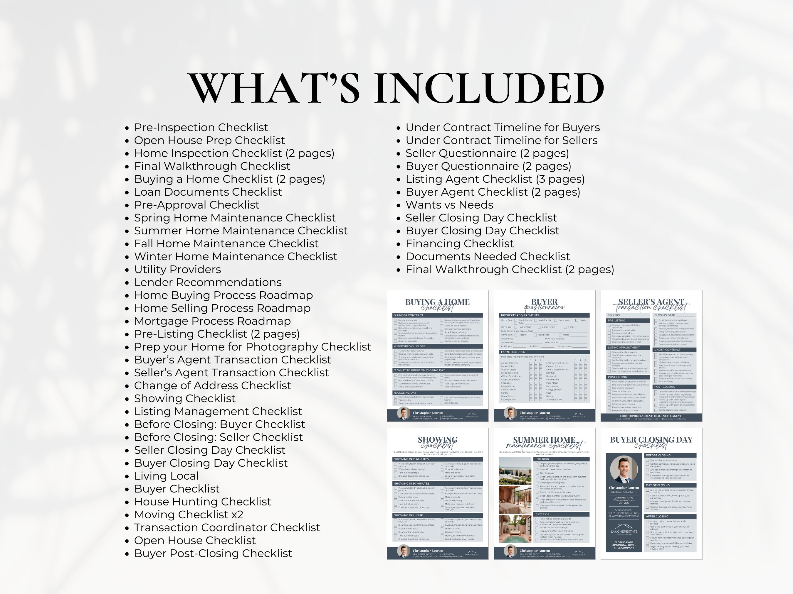 Real Estate Checklist Bundle, Listing Checklist for Realtors, Real ...