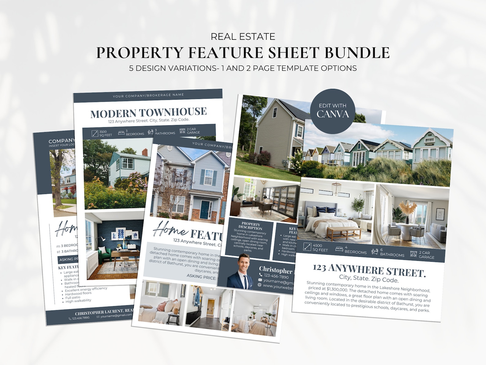 Real Estate Property Feature Sheet Bundle, Realty Feature Sheet ...