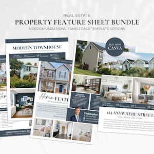 Real Estate Property Feature Sheet Bundle, Realty Feature Sheet ...