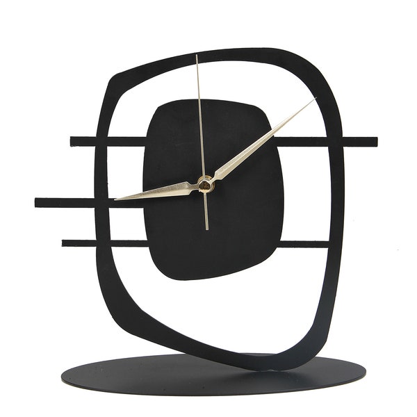 Desk Clock,  Modern Metal Black  Desk Shelf O'clock , Modern Design, Great Decoration , Accessory, Gift/Present