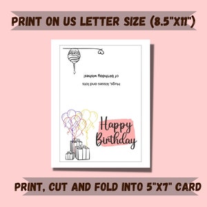 Printable Birthday Card Greeting Cards Printable Digital - Etsy