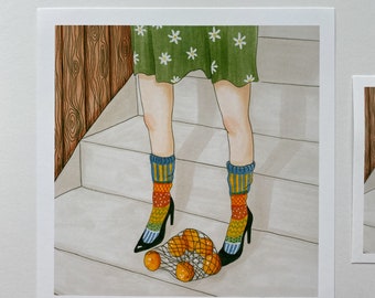 Art Print of Hand-drawn, Marker Illustration: Fruit Drop
