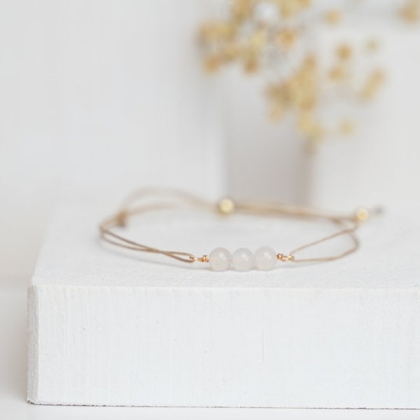 White Achat Bracelet