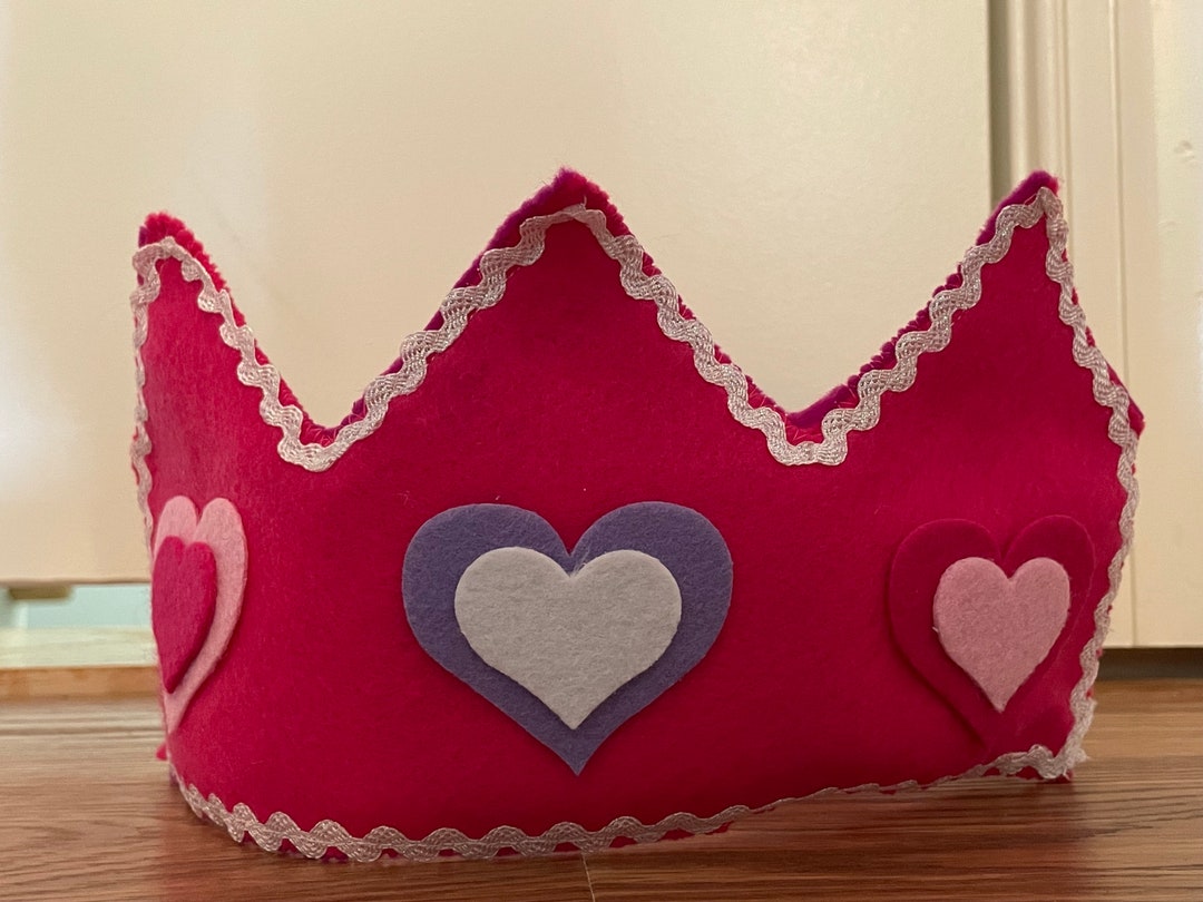 Pink Heart Dress up Crown Etsy