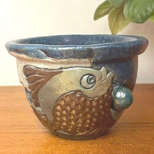 Raku Bowl Canadian Studio Pottery by Tim Isaac (Signed) New Brunswick 4.75"