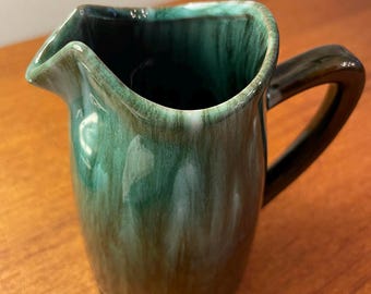 Jarra de cerámica vintage Blue Mountain Pottery / Esmalte verde / BMP Canadá / Década de 1970