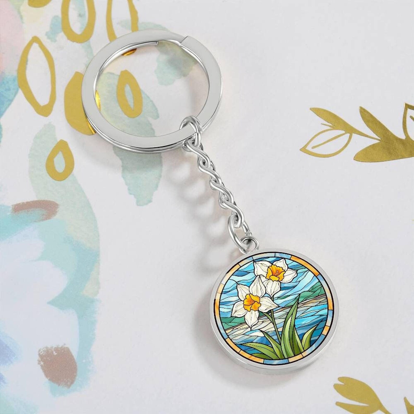 Birth Flower Keychain, Personalized Engraved Keychain, December Birth ...