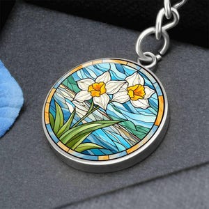 Birth Flower Keychain, Personalized Engraved Keychain, December Birth ...