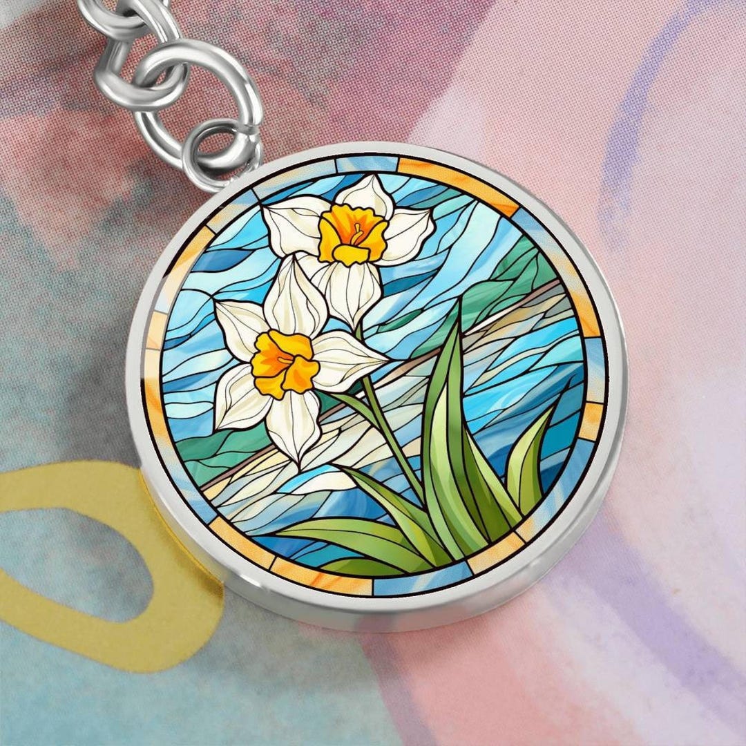Birth Flower Keychain, Personalized Engraved Keychain, December Birth ...