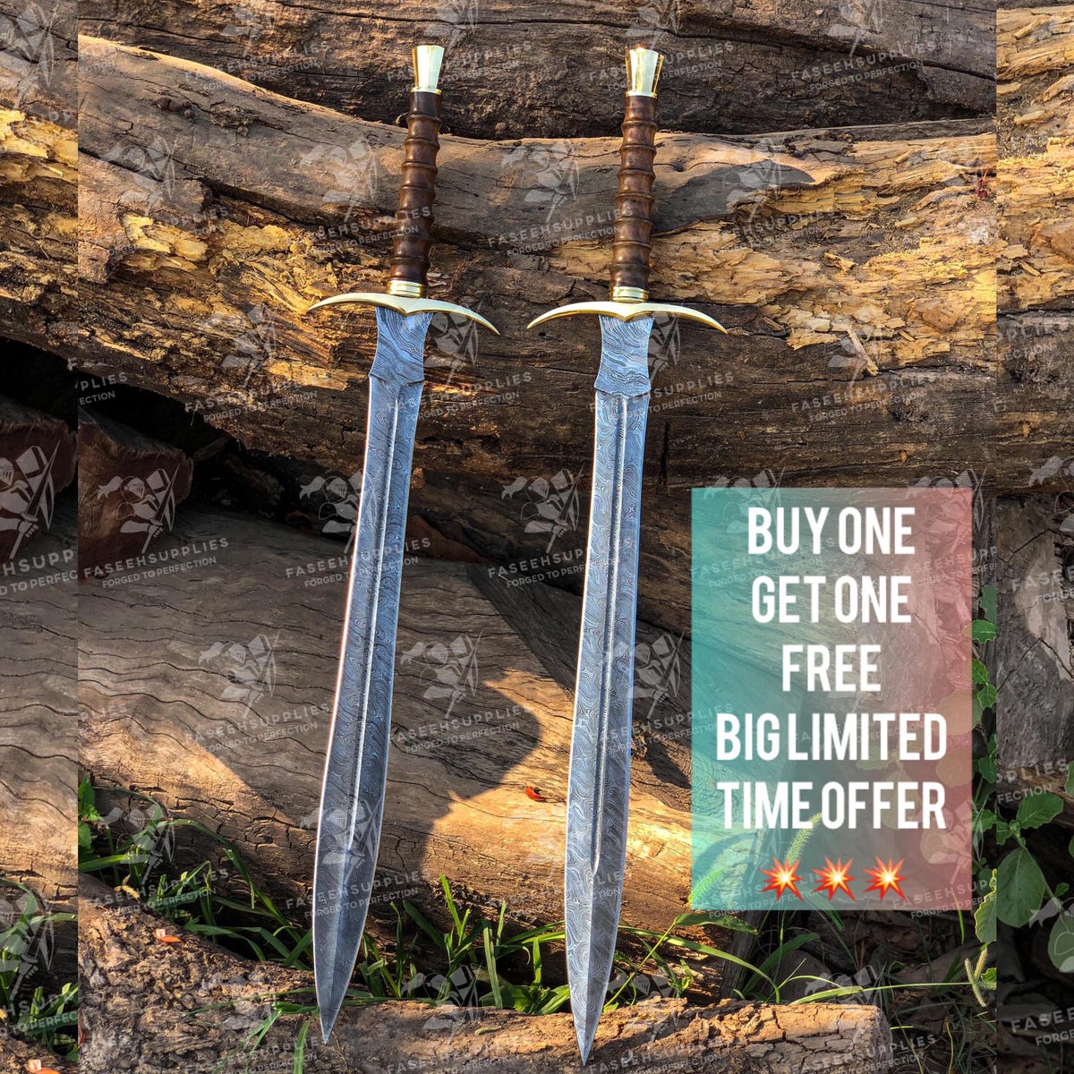 Hand Forged Damascus Steel Viking Sword, Full Tang Medieval Replica, Collector Piece, Unique Gift for Him - Etsy