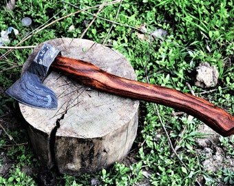 Tomahawk in acciaio di Damasco, ascia da caccia, ascia da campeggio, regalo perfetto fatto a mano per lui, regalo per papà