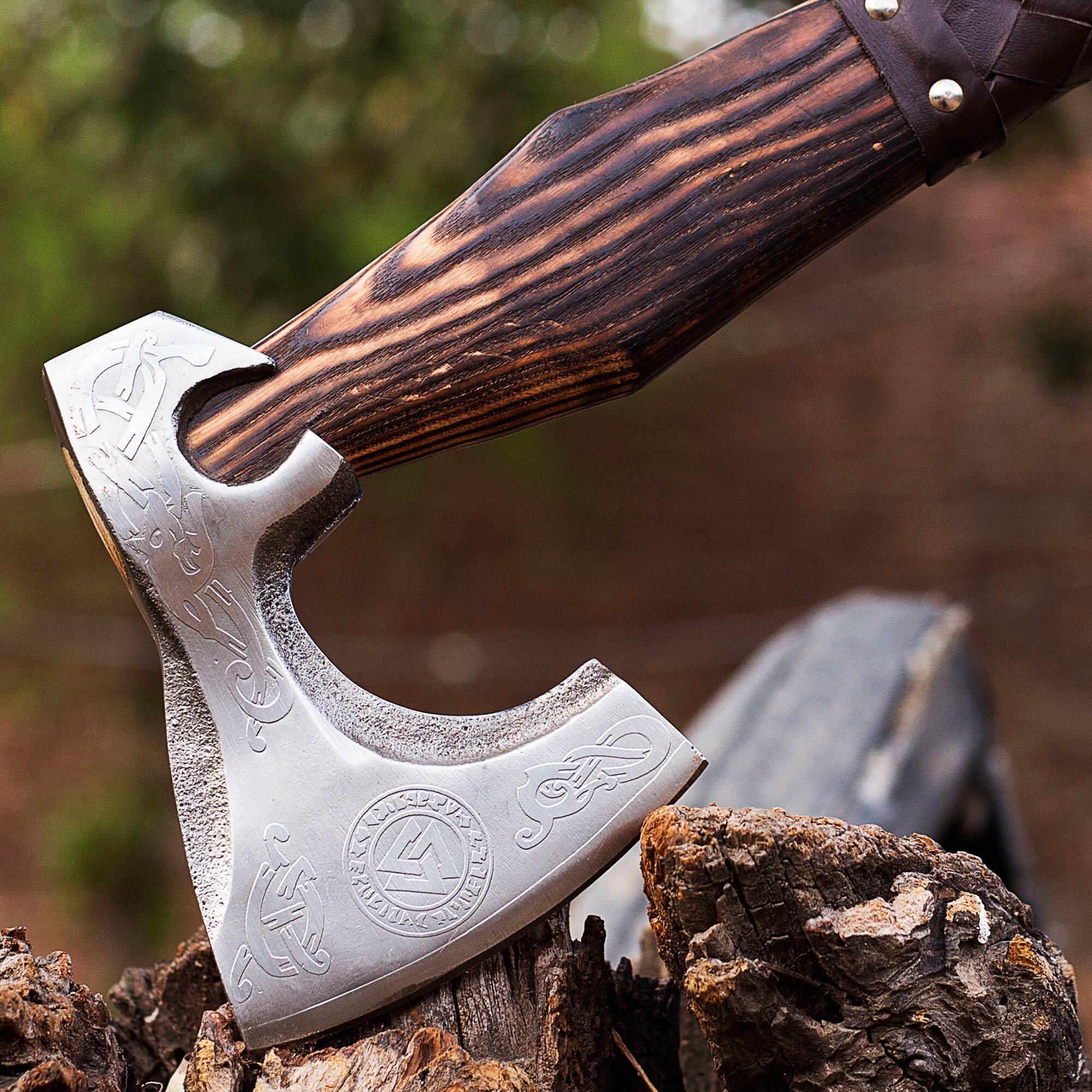 Custom Handmade Viking Axe - Battle Axe Head, Tomahawk Style, Real Steel, Camping & Display, Gift For Men