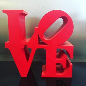 LOVE sculpture En impression 3D image 6