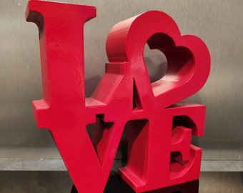 LOVE heart sculpture 3D printed