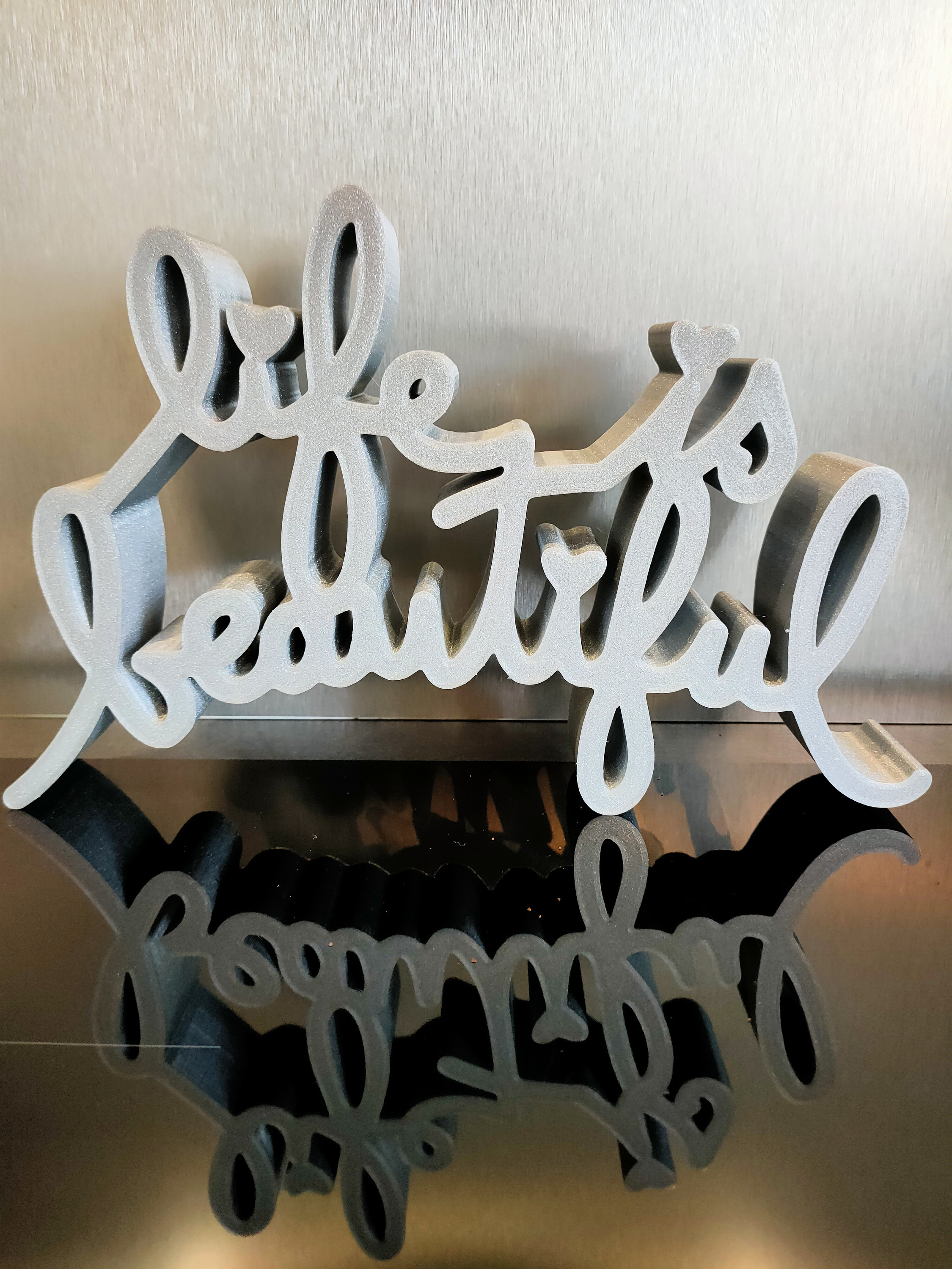 Life is Beautiful Sculpture 3D Printed Etsy