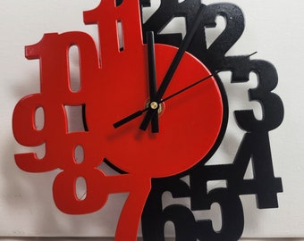 Horloge murale design imprimée en 3D