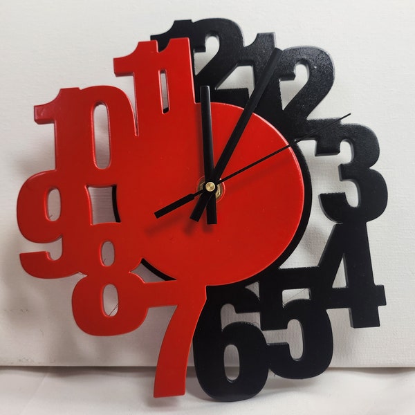 Horloge murale design imprimée en 3D