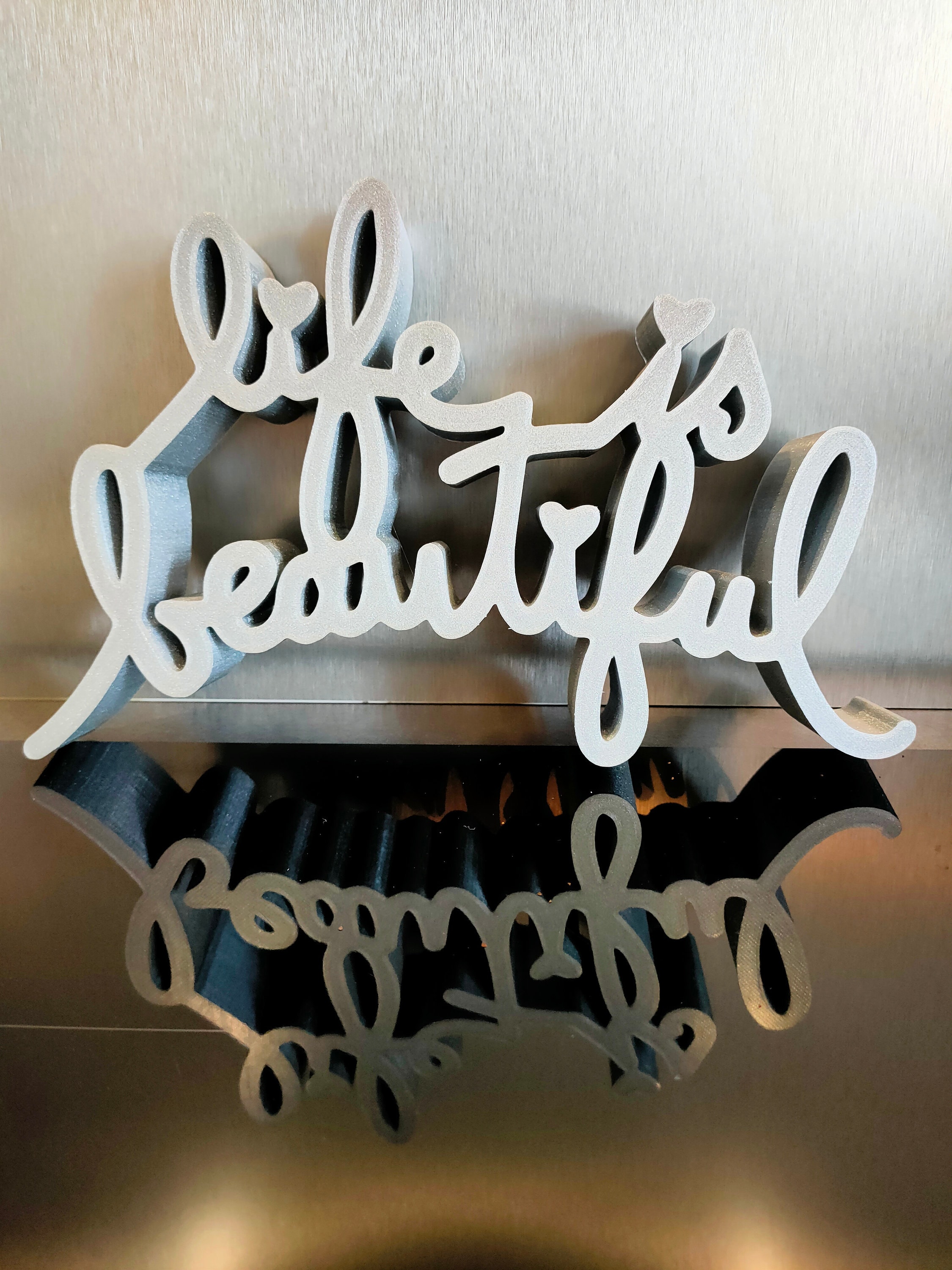 Life is Beautiful Sculpture in 3D Printing Etsy UK