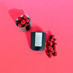 Prosecco & Pink Raspberries Soy Candle | 12 oz Soy Candle | Clean Burning | Gift for Her | Sweet Bubbly Scent