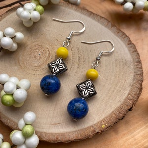 Handmade Maize and Blue Earrings - Perfect for University of Michigan Fans