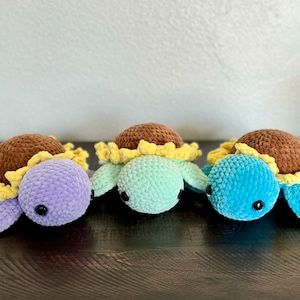 Sunflower Turtle | Regular Sunflower Turtle Plushie | Crochet Sunflower Turtle | Crochet plushie | Sea Turtle Plushie