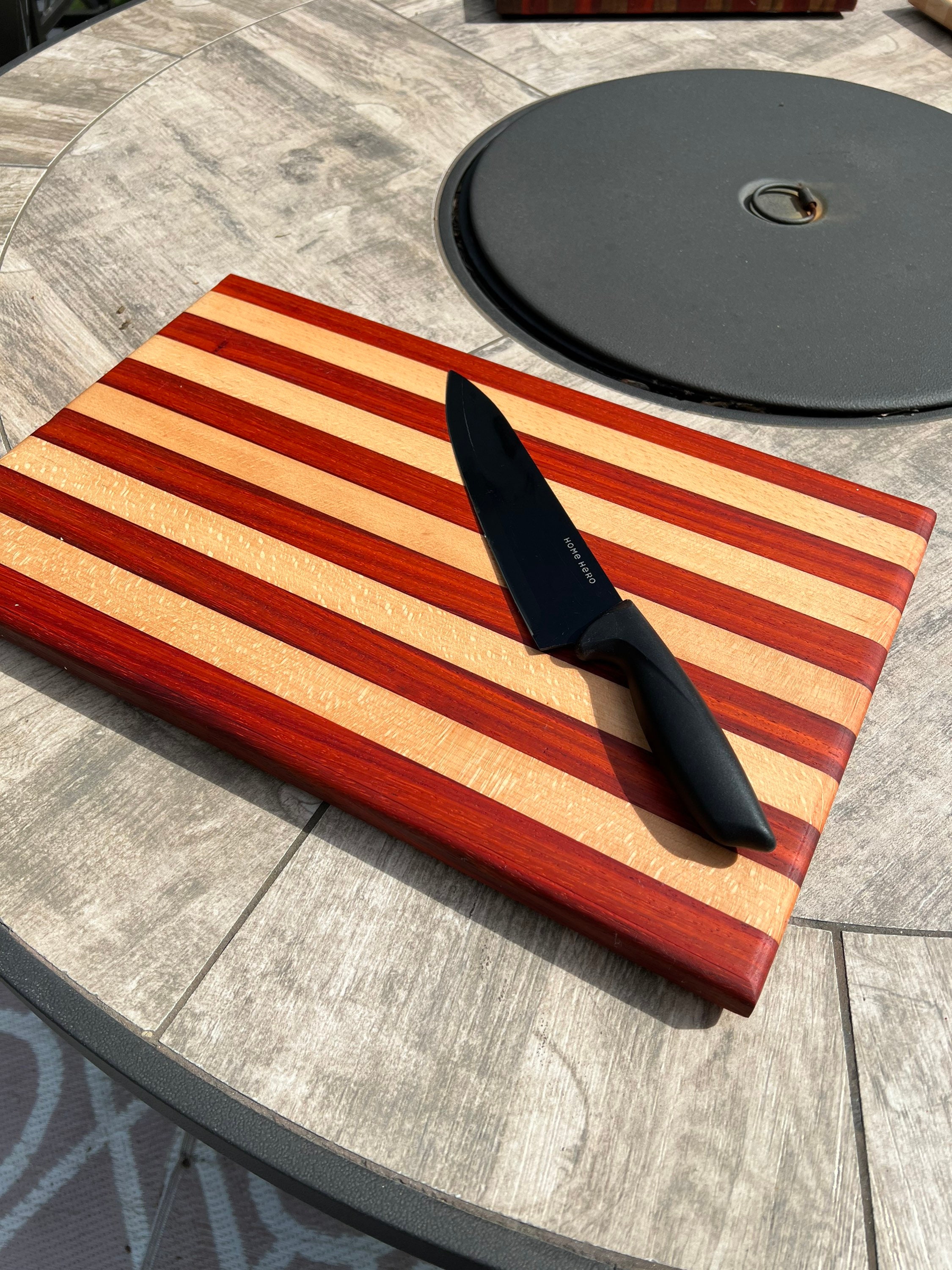 Padauk and Beechwood Striped Cutting Board Etsy