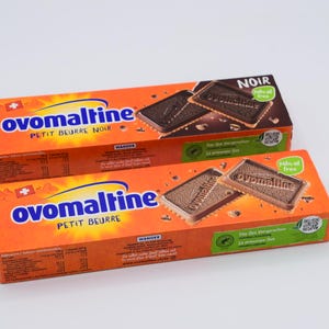 Ovomaltine Petite Beurre duo pack light and dark chocolate, snack Switzerland, Swiss specialty gift, snacking sweet biscuits Ovo