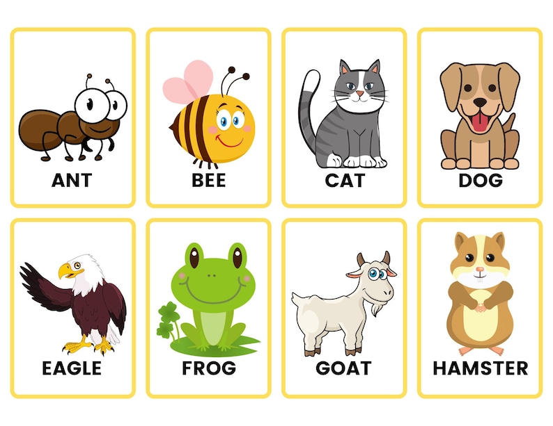 Animal Alphabet Memory Game - Etsy
