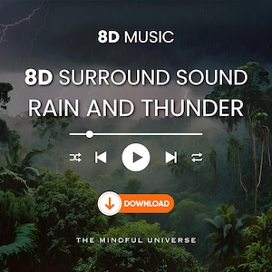 Musique 8D | Pluie et orage | Sons de la nature relaxants | Musique de méditation | Musique pour dormir | Téléchargement numérique
