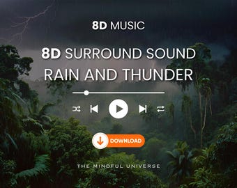 Musica 8D / Pioggia e tuoni / Suoni rilassanti della natura / Meditazione / Musica per dormire / Download digitale