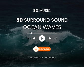 Ocean Waves Meditation Music: Relaxing White Noise for Sleep | 8D Audio (Digital Download)