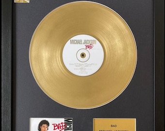 MICHAEL JACKSON - Bad | Gold Record & CD Presentation - Etsy