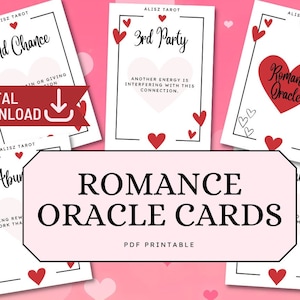 Romanze Orakelkarten - 79 Card Printable Deck für Zwillingsflamme & Liebeslesungen - INSTANT DOWNLOAD - Digitaldruck zu Hause PDF