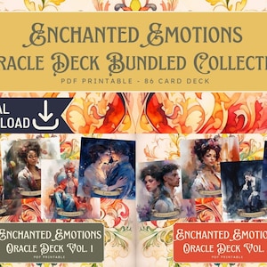 Enchanted Emotions imprimibles Oracle Cards BUNDLED COLLECTION - Descubra cómo se sienten - Descarga instantánea - 86 tarjetas
