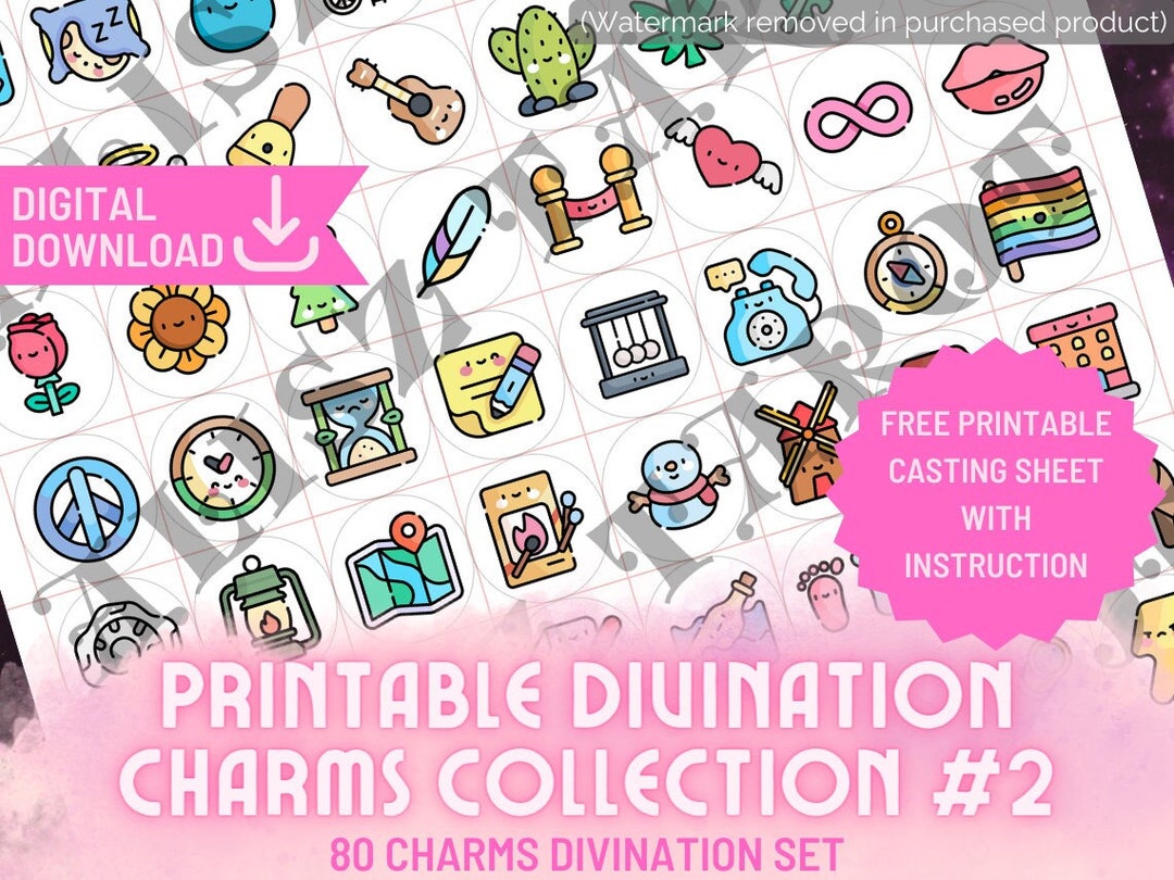 Printable Charm Divination Fortune Telling Collection 2 - Casting Sheet ...