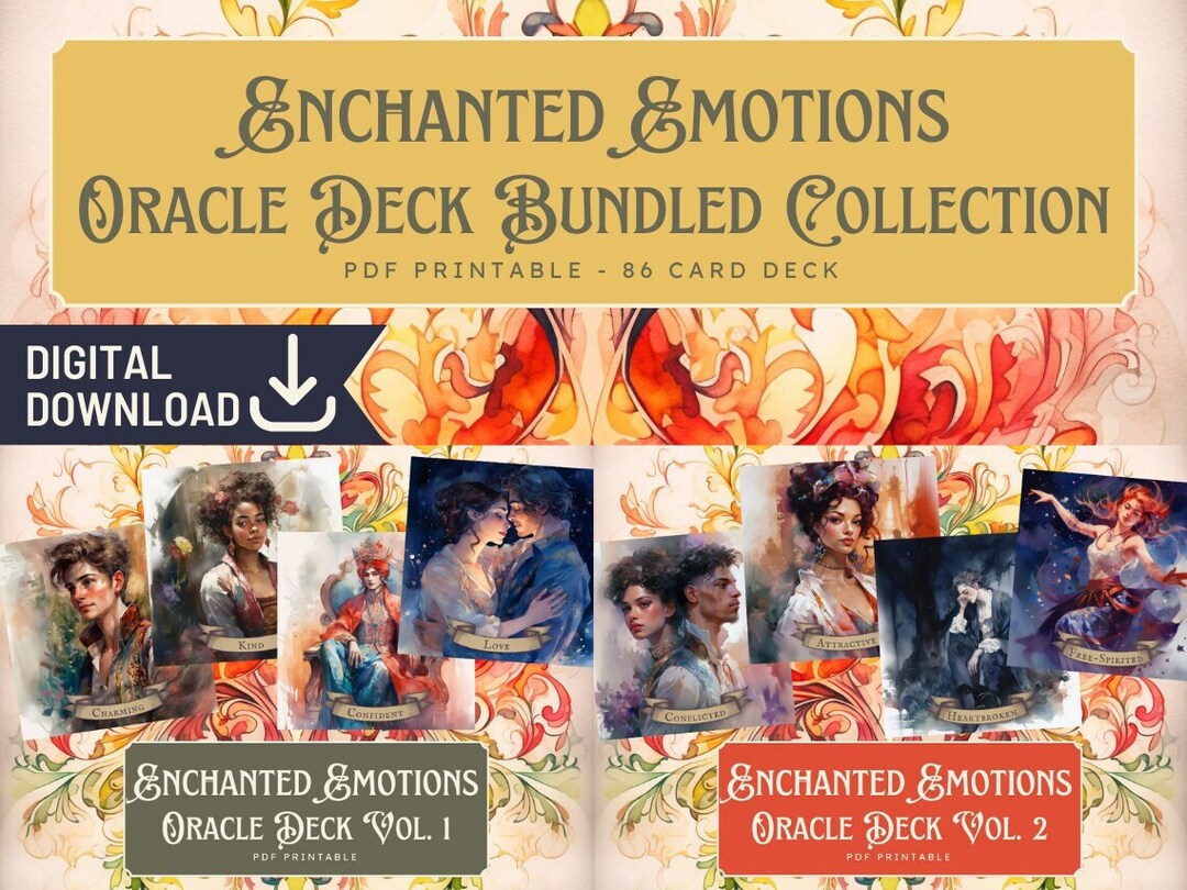 Enchanted Emotions Printable Oracle Cards BUNDLED COLLECTION Etsy