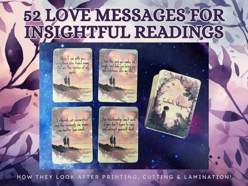 Soulmate Whispers Printable Oracle Cards - Twin Flame Channeled Love ...