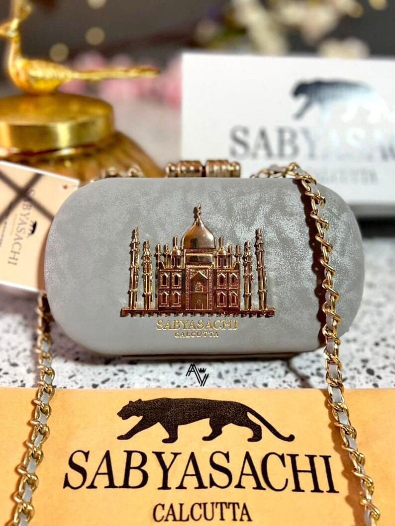 Sabyasachi taj Mahal Inspired Unique Clutche Box,handcrafted Floral
