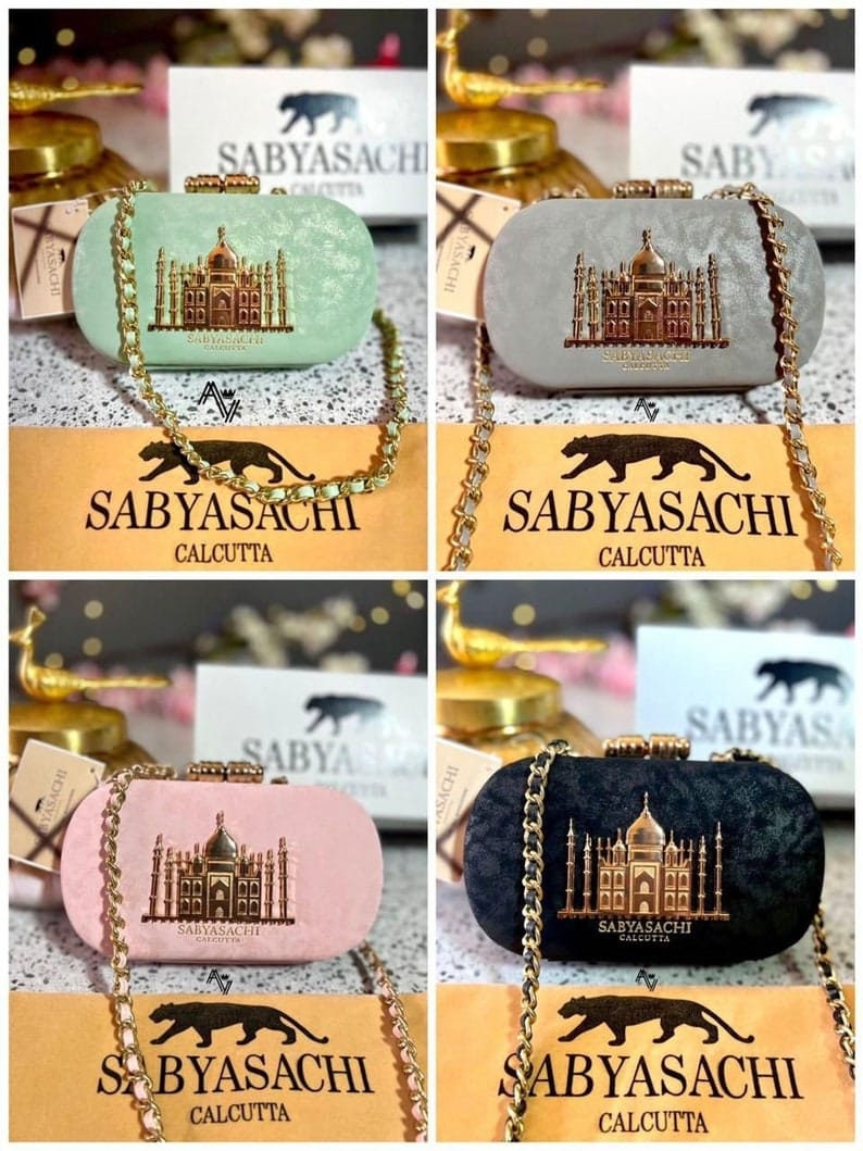 Sabyasachi taj Mahal Inspired Unique Clutche Box,handcrafted Floral