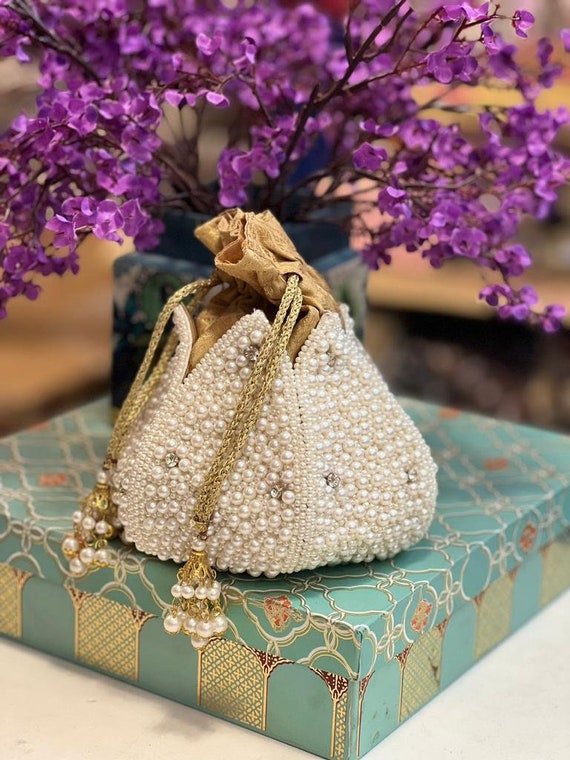 Buy Gold Potli Bag Wedding Gift Handmade Unique Purse Embroidered Indian Bridal  Bag Handbag Engagement Gifts Bridesmaid Gifts Anniversary Gifts Online in  India - Etsy