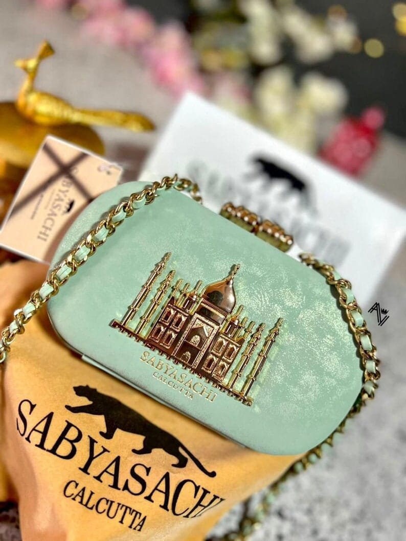 Sabyasachi taj Mahal Inspired Unique Clutche Box,handcrafted Floral