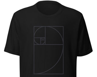 Golden Ratio tee, Golden Ratio tshirt, Fibonacci Spiral, Mathematics Geek Tshirt ,Mathematics shirt ,math shirt gift, Golden Spiral shirt