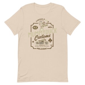 T-shirt Femme Café Racer - Motif Vintage Moto BMW BSA Triumph, En Jersey Bleu, Manches Courtes