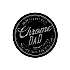 Chrome Dad Bubble-free stickers, Motorcycle Apparel, Motorcycle Sticker, Grandpa Biker, Motorcycle Sticker, Motor Relics Sticker