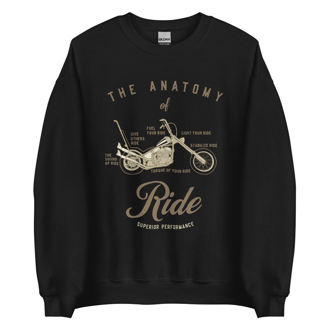 Biker Shirt, the Anatomy of Ride Sweatshirt, Motorcycle Shirt ...