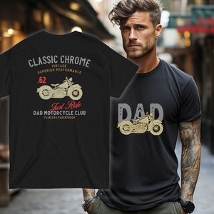Dad Motorcycle Shirt, Classic Chrome, Fearless Parenthood, Dad Motorcycle Club Shirt, Dad Club Shirt