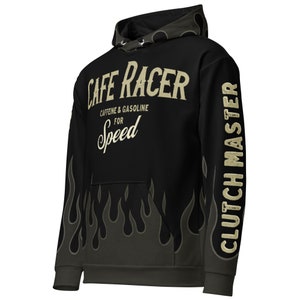 Cafe Racer Hoodie, Motorcycle Hoodie for Men, Warm & Stylish Biker Jacket, Casual Wear, Gift for Riders Motorcycle Enthusiasts